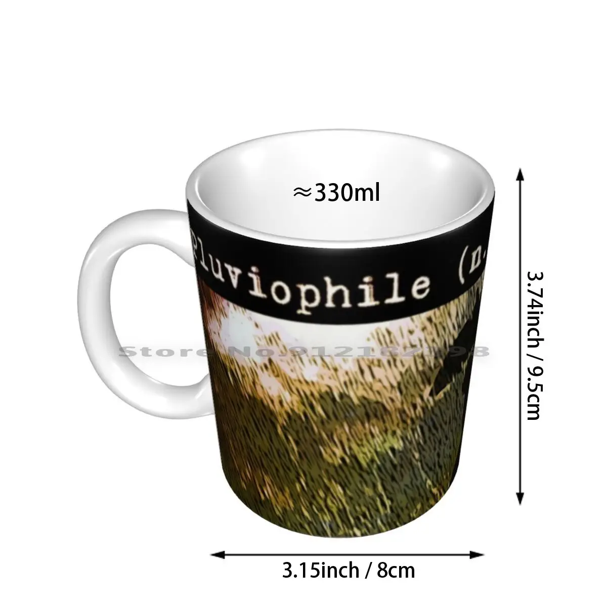 Pluviophile-A Lover Of Rain Ceramic Mugs Coffee Cups Milk Tea Mug Rain Raindrops Thunderstorm Pluviophile Love Umbrella Rain