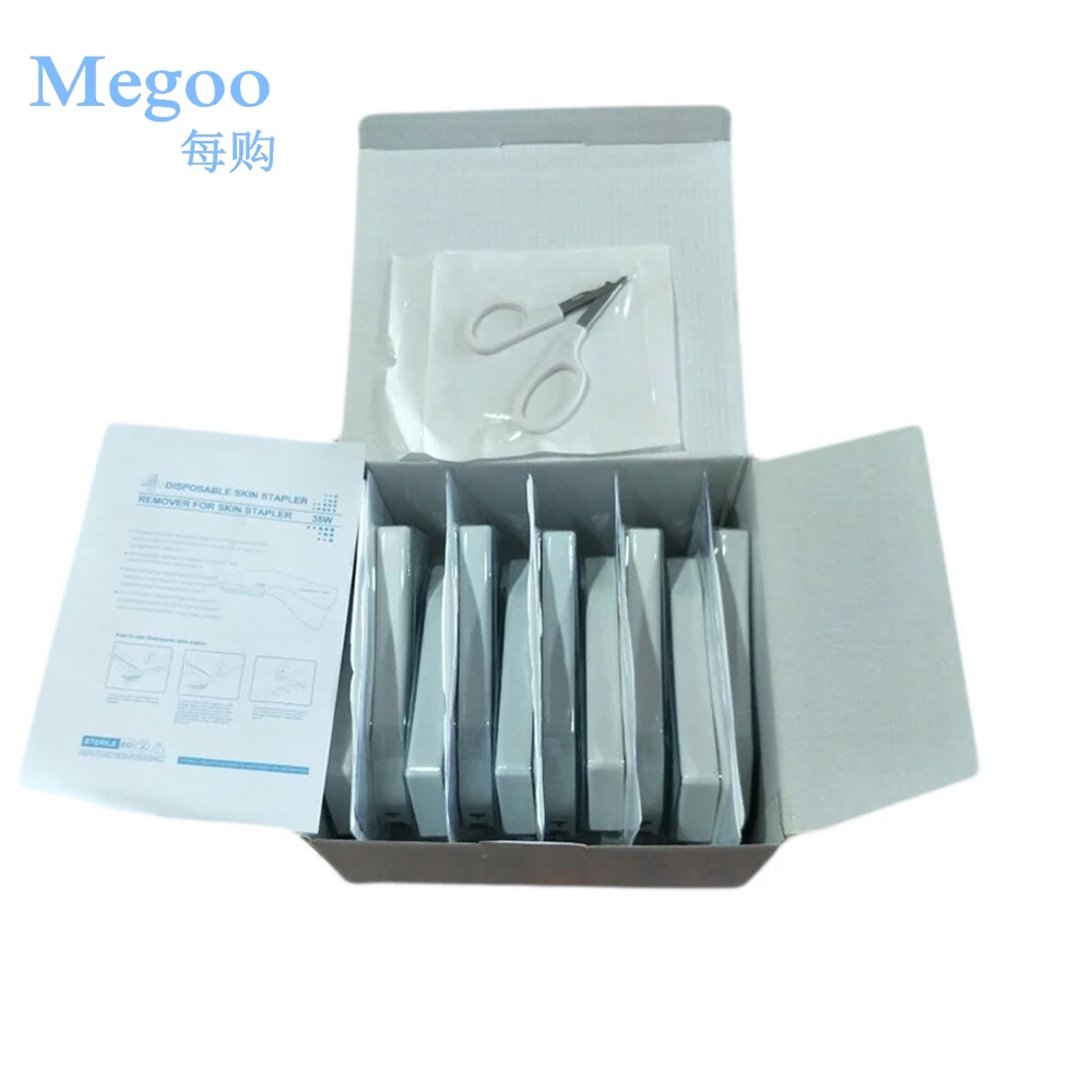 

Medical Skin Stitching Machine Stainless Steel Disposable Sterile Skin Stapler Nail Puller Wound Suture Machine