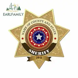 EARLFAMILY 13cm x 12.9cm For Sheriff Badges Repair Decals Creative Car Stickers Car Accessories Occlusion Scratch Waterproof