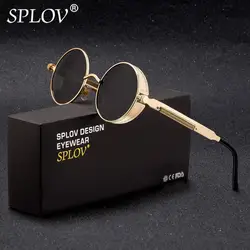 Vintage Round Polarized Sunglasses Retro Steampunk Sun Glasses for Men Women Small Metal Circle Driving Glasses UV400