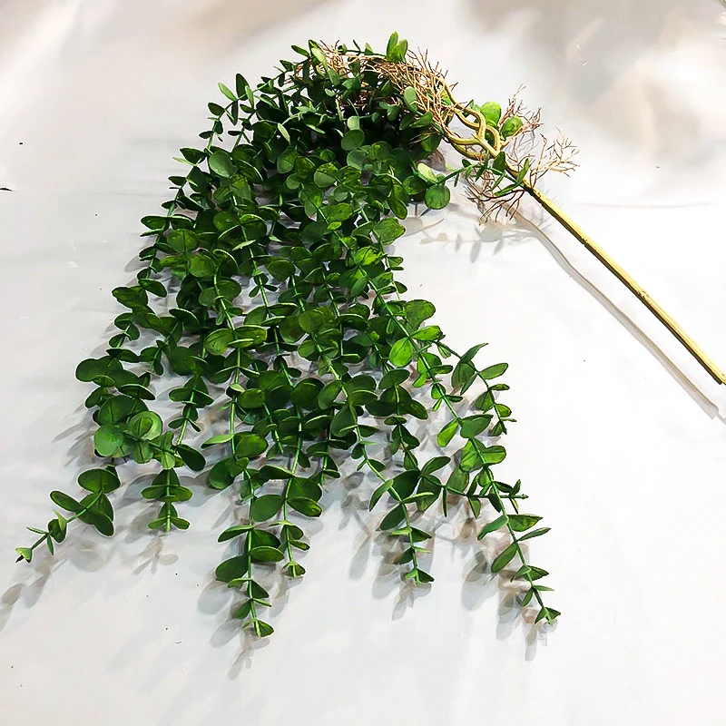 104 cm gefälschte Eukalyptus Rattan künstliche Pflanzen Rebe Kunststoff Baum Zweig Wandbehang Blätter für Haus Garten Outdoor Hochzeit Dekor – Detail 9