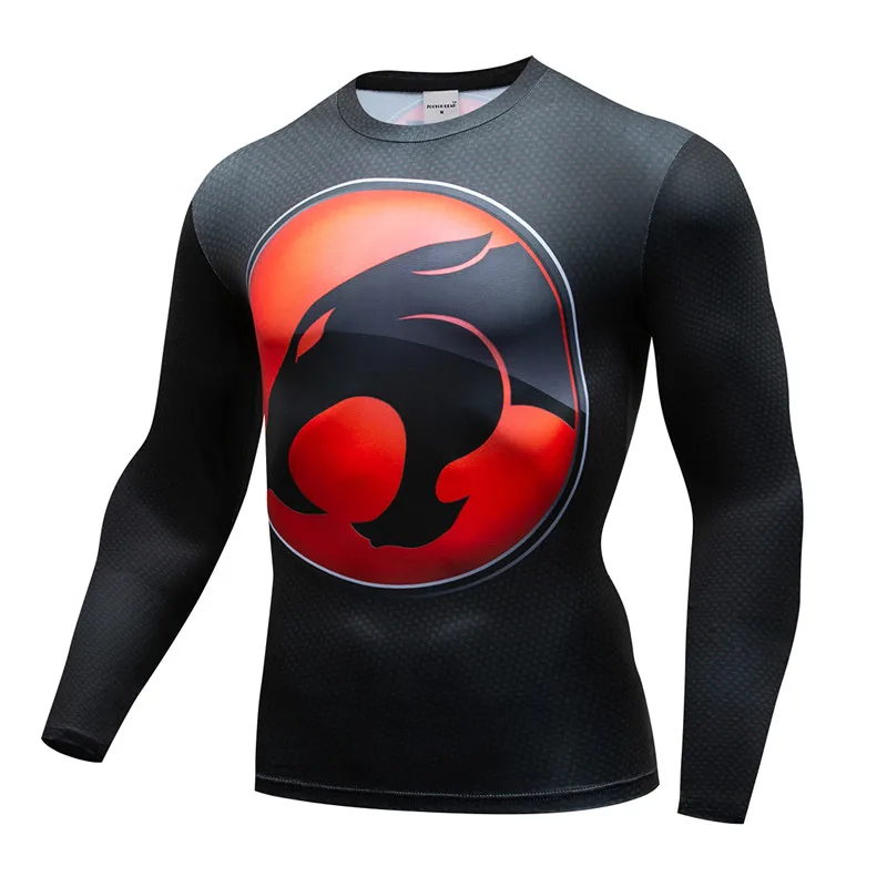 Superhero Thundercats 3D Printed T shirts Men Compression Shirt Cosplay Costume Fitness Sports Clothing Long Sleeve Tops Male