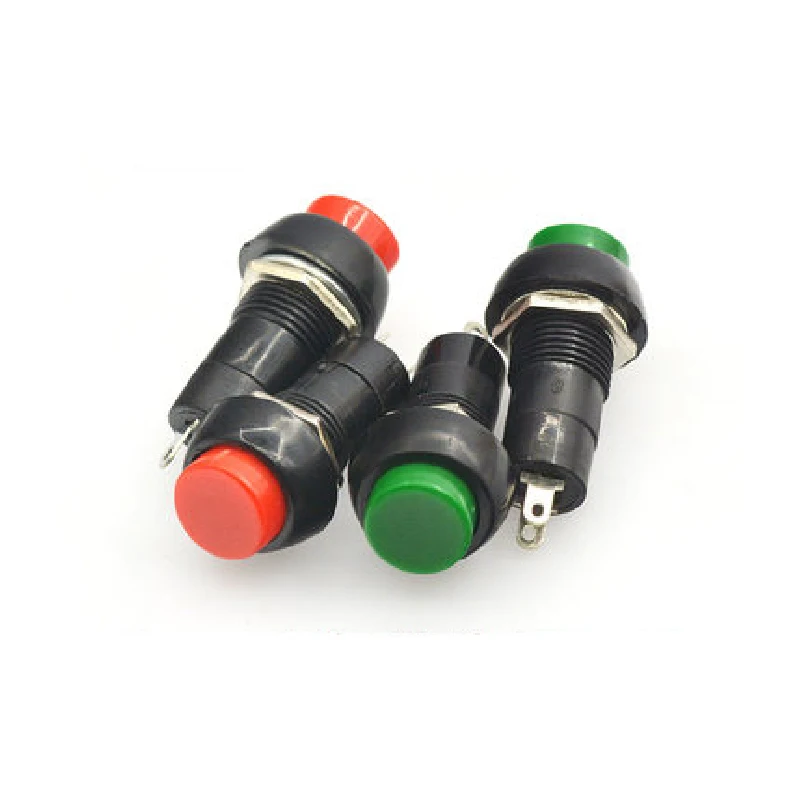 5Pcs PBS-11 Zelfsluitende/Momentary Switch Lockless Drukknop 12Mm Rood Groen