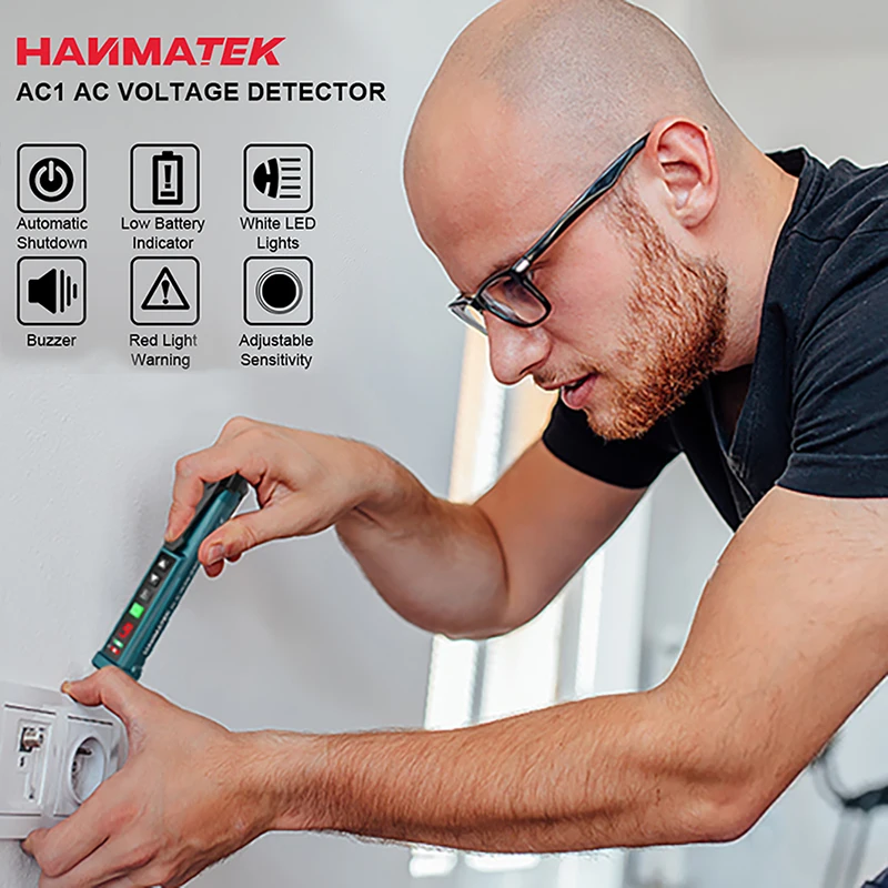 HANMATEK AC1 test pencil voltage indicator non-contact pen AC voltage detector line finder voltmeter electrician line tester