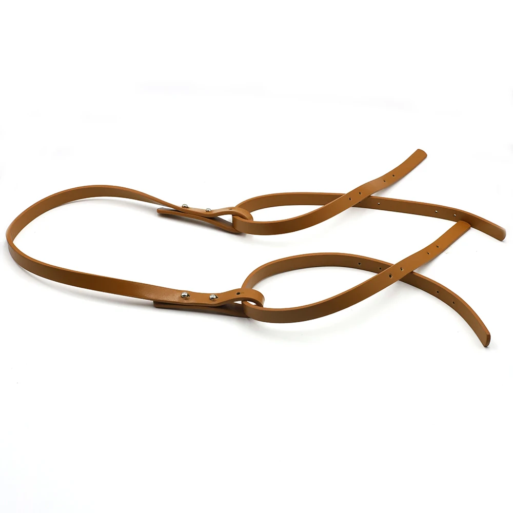 Correa de hombro de cuero PU para bolso, correa de hombro larga, negro, café, bronceado, Beige, accesorios de bolso tejidos hechos a mano DIY