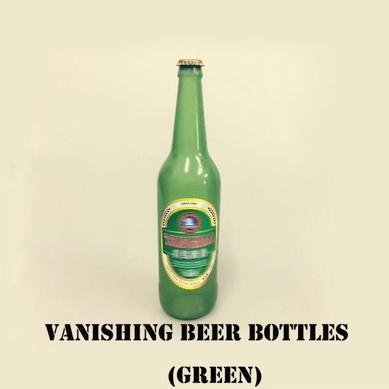 Vanishing Beer Bottles (Green)  Magic Tricks Bottle Disappear Appear Magia Magician Stage Illusions Gimmick Props Mentalism