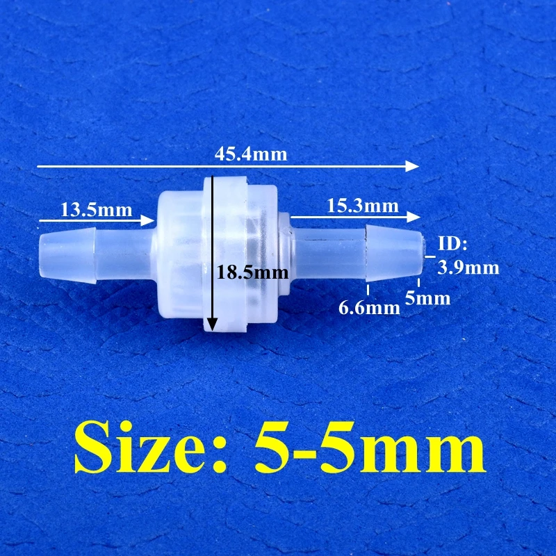 1~100pcs 5~8mm PP Exquisite Check Valve Aquarium Fish Tank Water Pipe One-way Valve Drip Irrigation Hose Pagoda Non-Return Valve