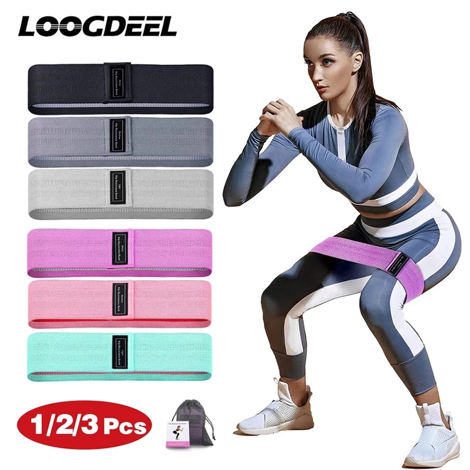 Colorful Pilates Rope Resistance Bands For Sports Crossfit Fabric Resistance Bands Set Gym Booty Hip Bands Strength Fitness Gum