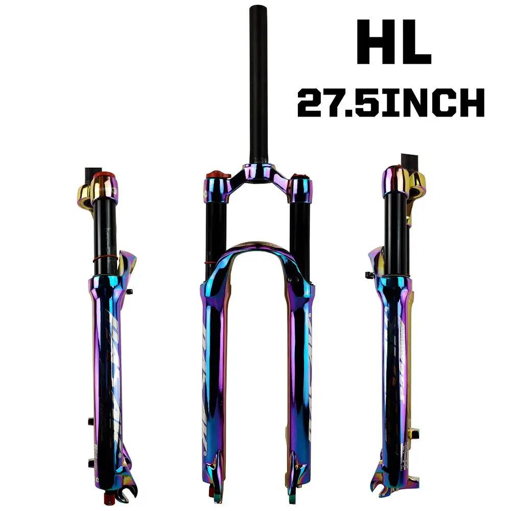 PASAK aluminum Alloy MTB Bicycle Fork Supension Air 26/27.5/29er Inch Mountain Bike 32RL100mm Fork For A Bicycle colour plating