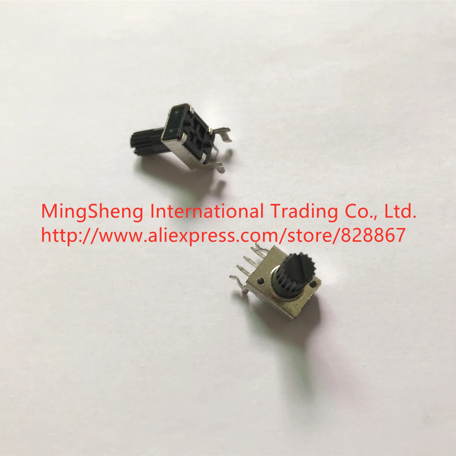 Original new 100% RK0931N B10K B103 B50K B503 20/18T horizontal single potentiometer handle long 13MM flower axis (SWITCH)