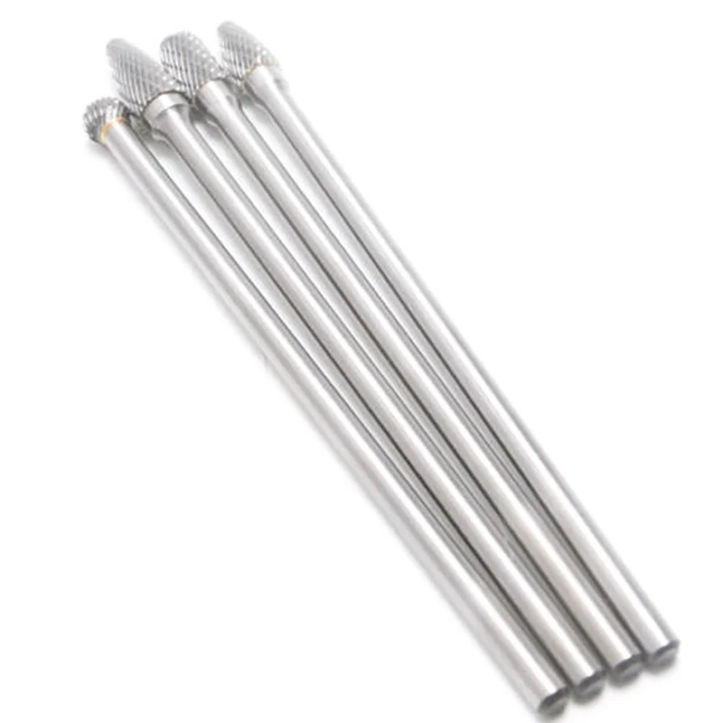 4 Dài Đạt Xoay Burr Đôi Cắt Hợp Kim Vonfram Bit 1/4 Inch Vỏ 6 Inch Bộ