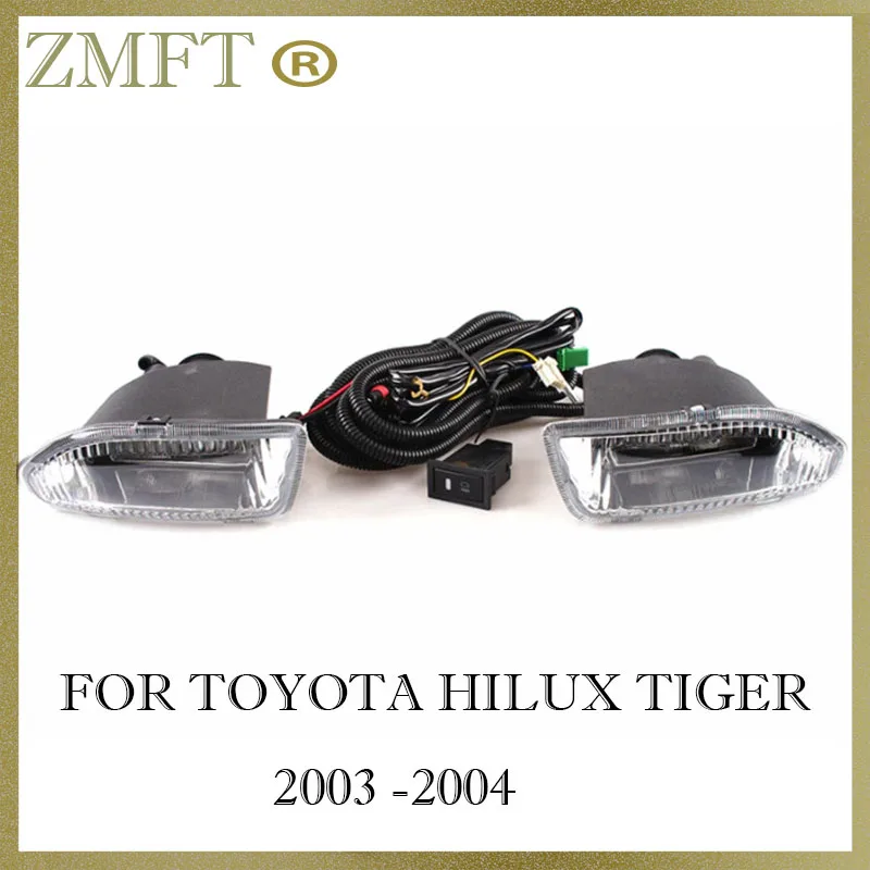 

Car Front Bumper Fog Light Lamp Kit For Toyota Hilux Tiger 4WD 2003 2004 With Wires Harness Switch