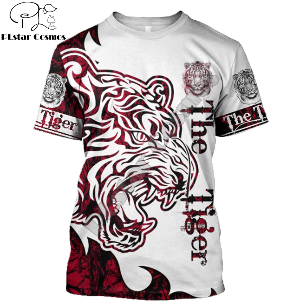 

Лето 2029, мужская футболка с татуировкой животных, тигр, футболка с 3D принтом Harajuku, повседневные футболки с короткими рукавами, топы унисекс QDL015