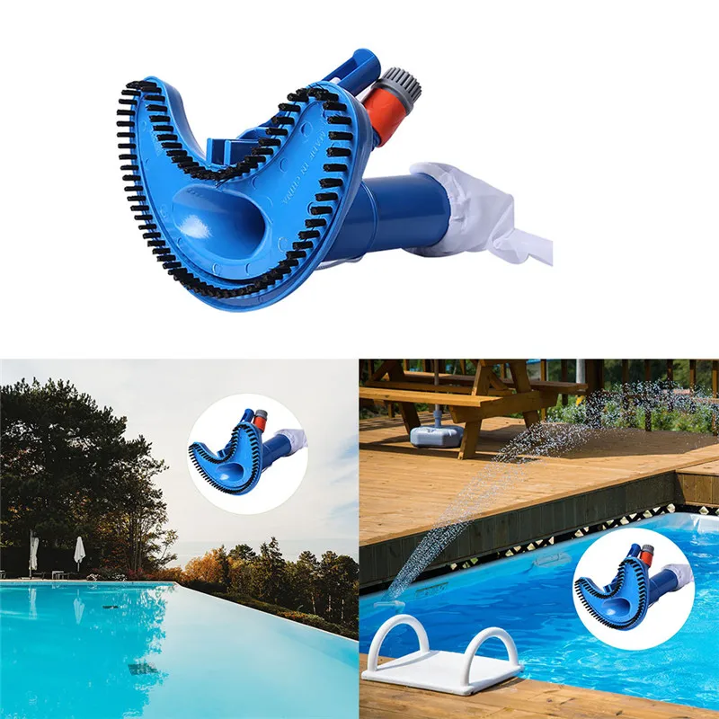 

Mini Jet Swimming Pool Vacuum Cleaner Floating Objects Cleaning Tools Suction Head Pond Fountain Vacuum Brush Cleaner