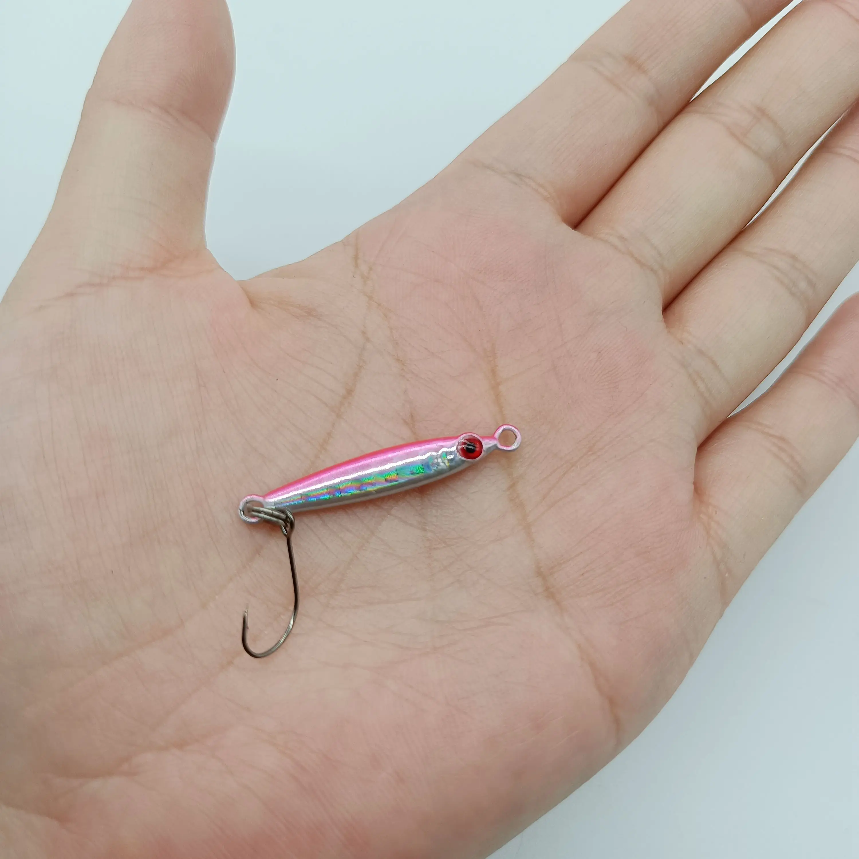 DUODUOYU 1PCS Mini Metall Jig Löffel Angeln Locken 3g/5g Fisch Kleine Fische Mit Einzigen Haken meer Bass Angeln Locken – Detail 6