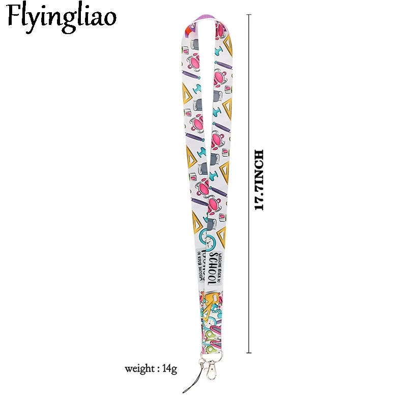 Stationery Ruler Pencil Case Lanyard for Keys Phone Cool Neck Strap Lanyard for Camera Whistle ID Badge Cute webbings ribbons