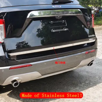 適用於 2020、2021、2022 年福特探險者的後行李箱蓋板尾門裝飾條門把手飾條行李箱裝飾框蓋(汽車配件) 6 最佳銷售 福特探險者後擋板裝飾條 - №1