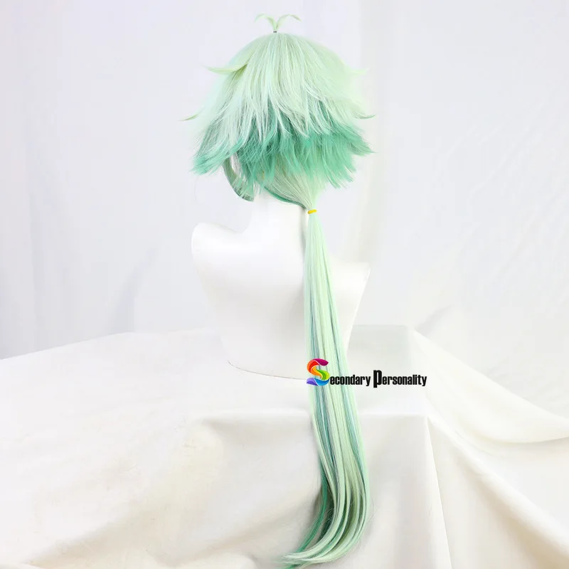 Genshin Impact Sucrose Green Mixed Long Straight Cosplay Heat Resistant Synthetic Anti-warping Hair Halloween Carnival Party