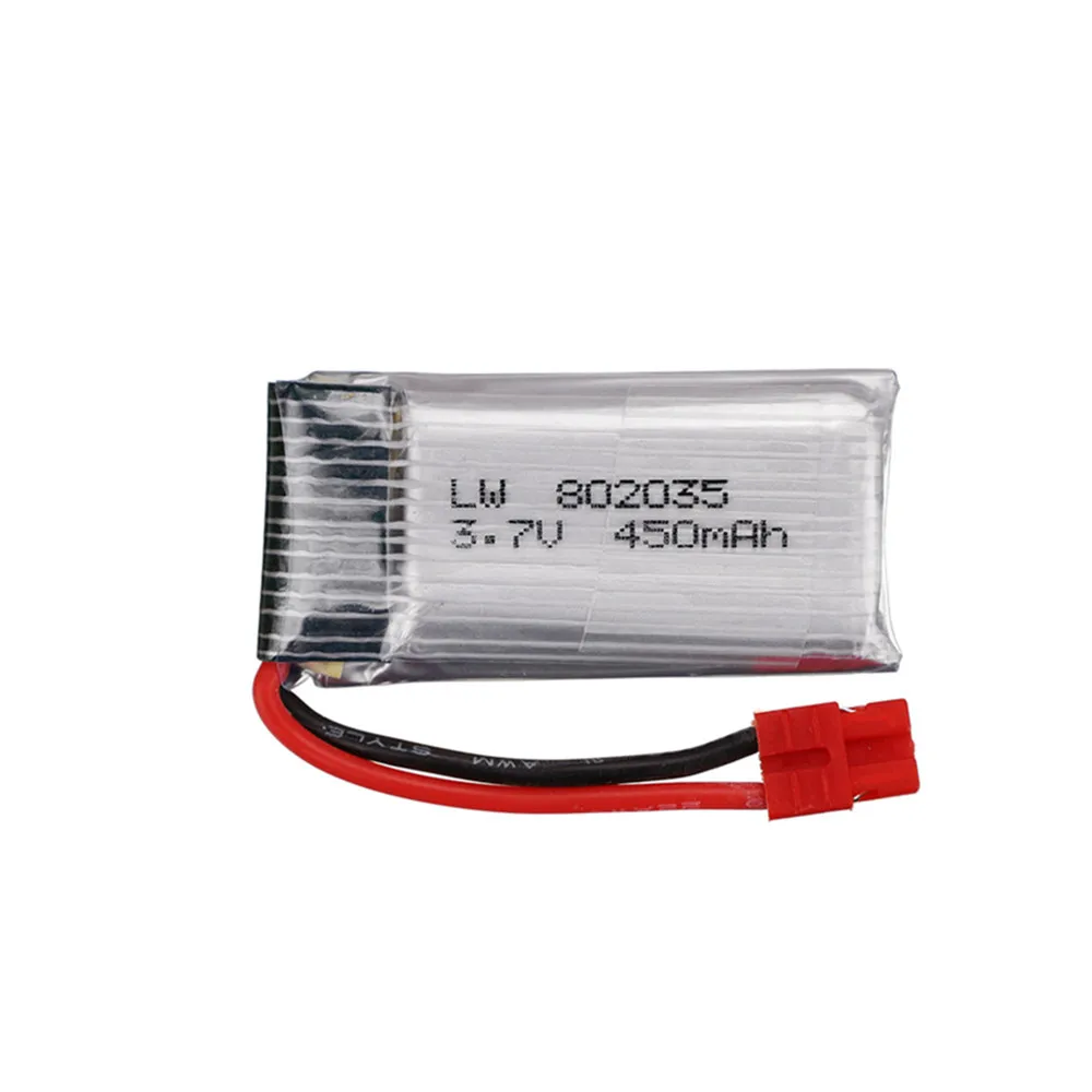 3.7V 450mAh Lipo Battery + Charger For SYMA X15 X5A-1 X15C X15W RC Drone Spare Parts 3.7v 802035 Rechargeable Battery