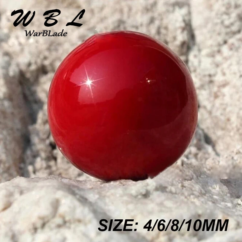 WarBLade Natural Stone Round Dark Red Coral Beads Loose Beads 4mm 6mm 8mm 10mm For DIY Bracelet Necklace Jewelry Making Findings