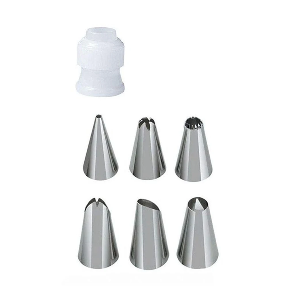 8Pcs/Set Russian Piping Tips Set Cake Decorating Supplies Kit Icing Nozzles TPU Piping Pastry Bags Baking Supplies