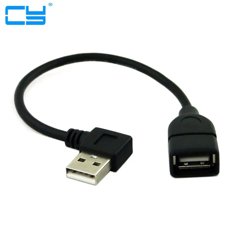 

90 degree right straight head curve right male to female long line data line USB cable 10cm 20cm 40cm