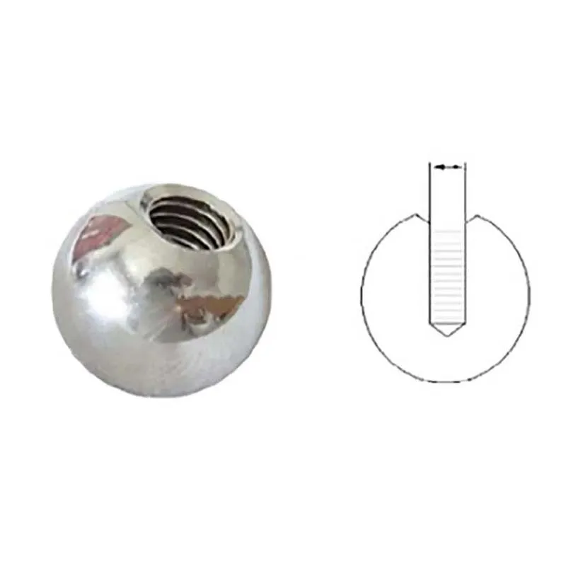 1Pcs Thread Diameter 20mm M20 Metric Stainless Steel Drilling Ball Female Thread Blind Hole Smooth Bead Ball Outer Diameter 40mm