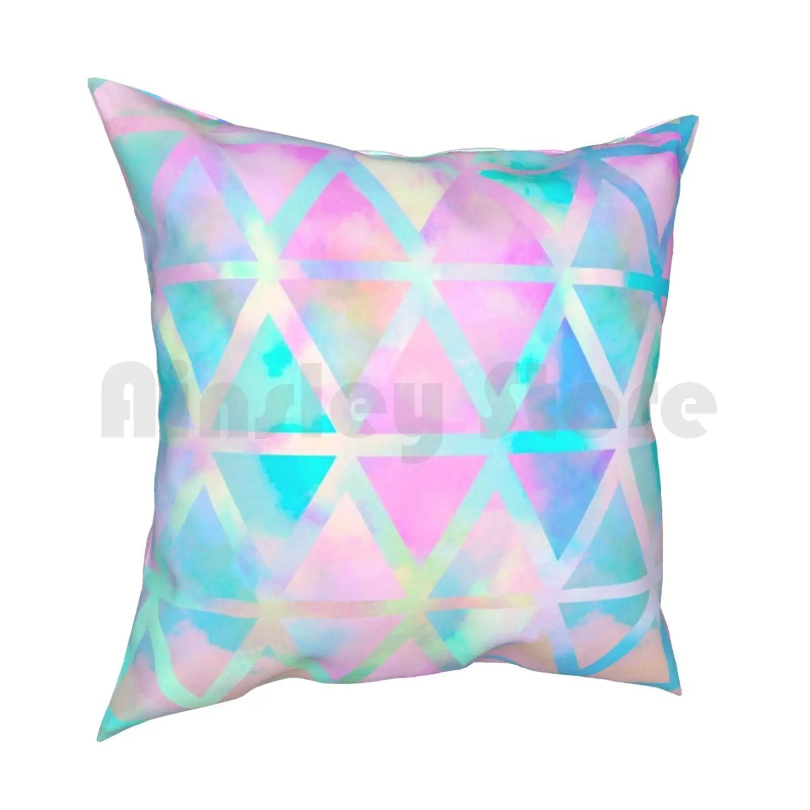 Pink Pastel Aztec Pattern Pillow Case Printed Home Soft DIY Pillow cover Pink Baby Blue Pastel Pale Palegrunge Palegoth