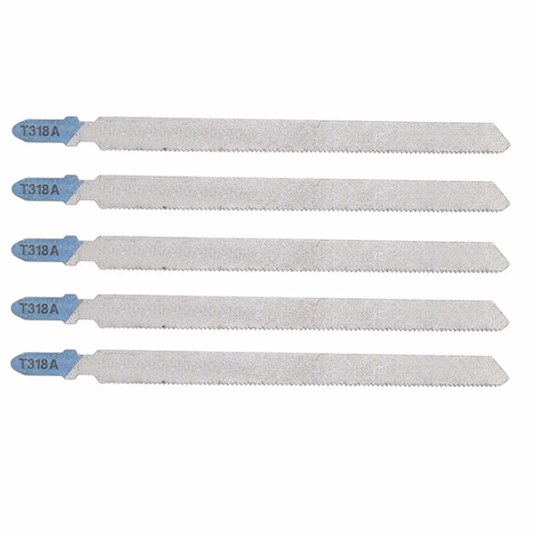 5Pcs T318A HCS Curved Extra Long Jigsaw Blades for Metal Cutting 132mm Length