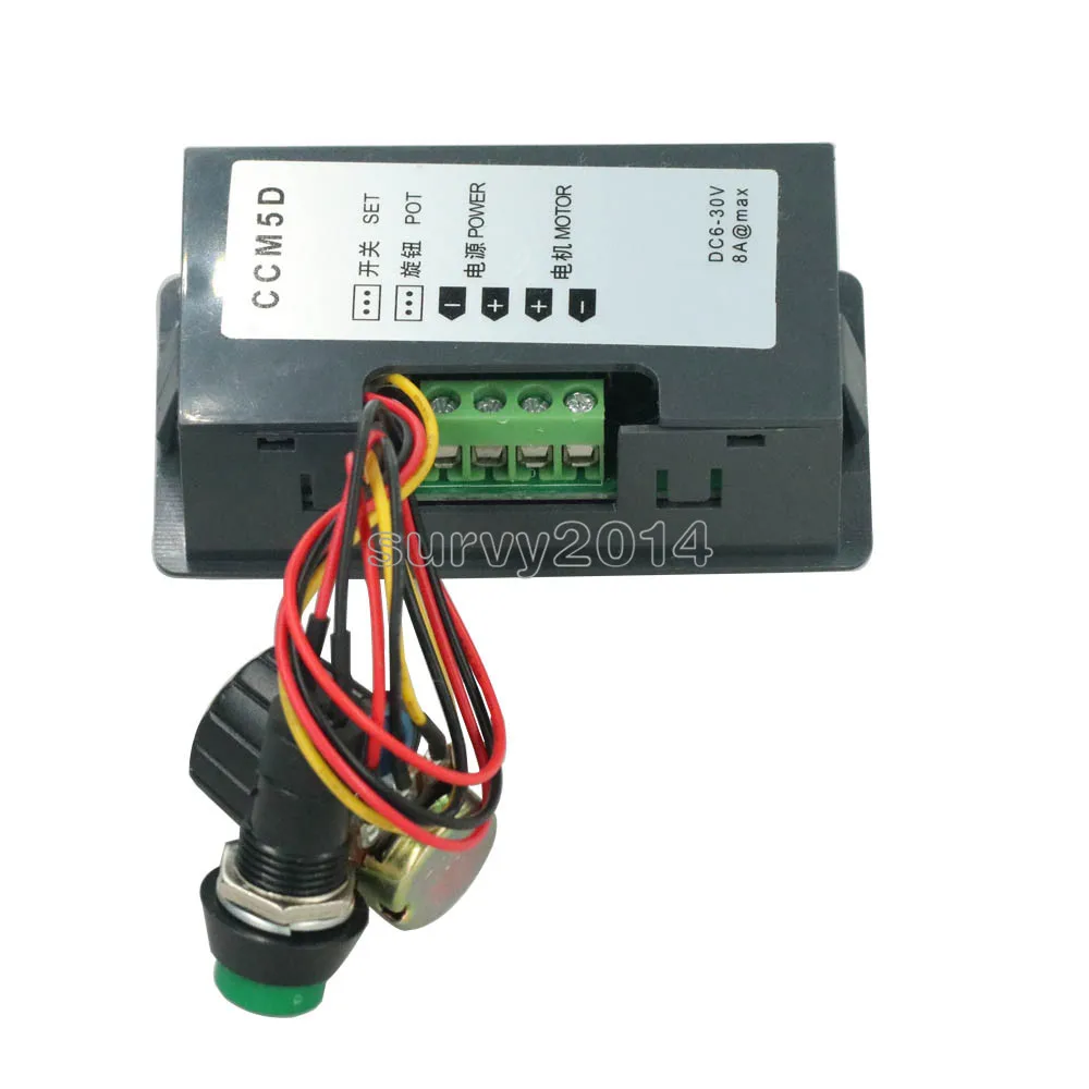 DC 6V-30V 12V 24V MAX 8A 16KHz ปรับ PWM มอเตอร์ควบคุมความเร็ว Digtal จอแสดงผลควบคุมมอเตอร์ DC CV Switch