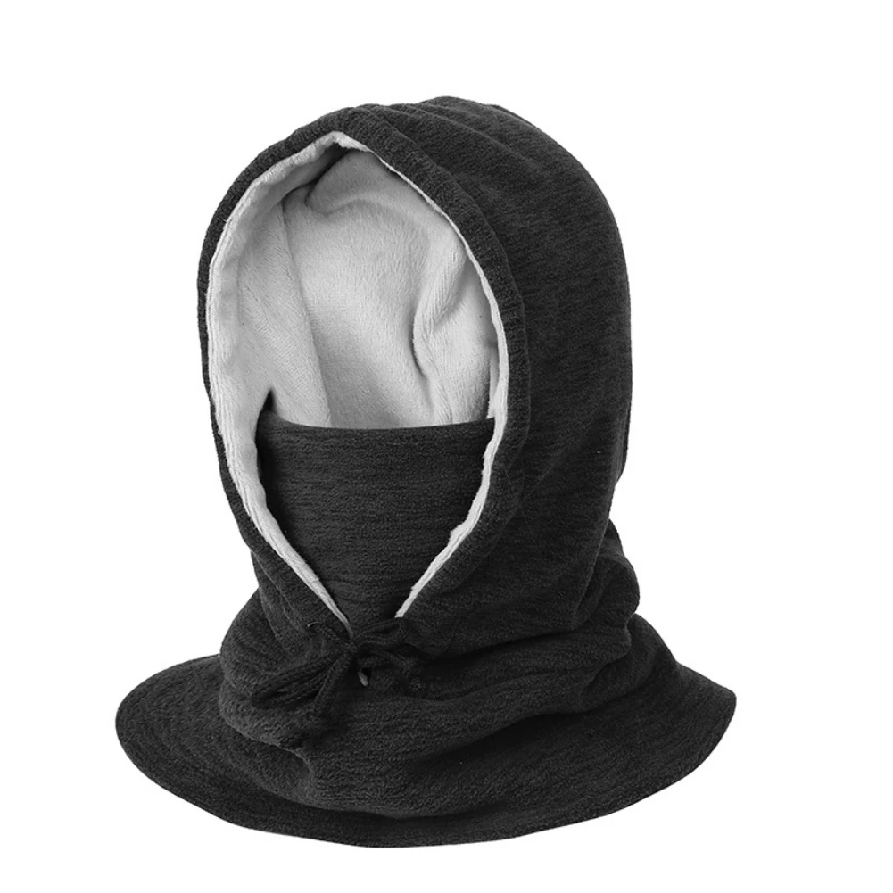 Men Balaclava Ski Cycling Caps Fleece Hood Windproof Face Mask Outdoor Neck Warmmer Winter Bicycle Thermal Fleece Balaclava Hats