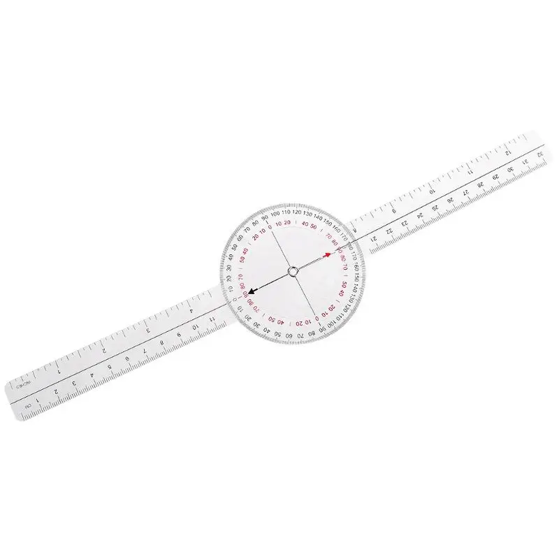 Morningmo Goniometer Medical Joint Ruler Calibrated Orthopedics Angle Rule Spinal Finger Angle Ruler Protractor 13inch 33cm