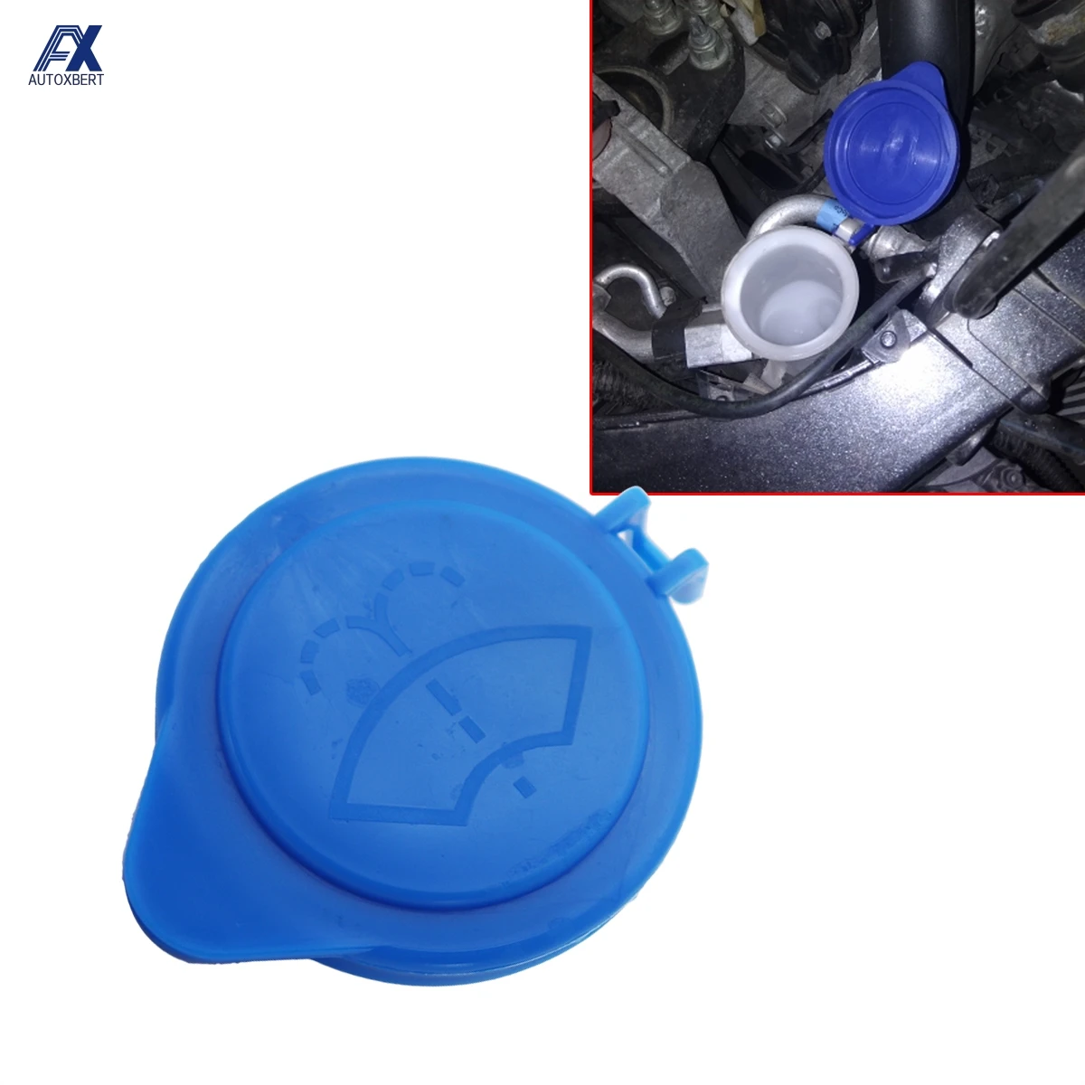 Blue Plastics Windscreen Washer Bottle Cap Screenwash For Ford Focus Wiper Tank Sealed Lids Top Replacement Auto Parts 2011-2015