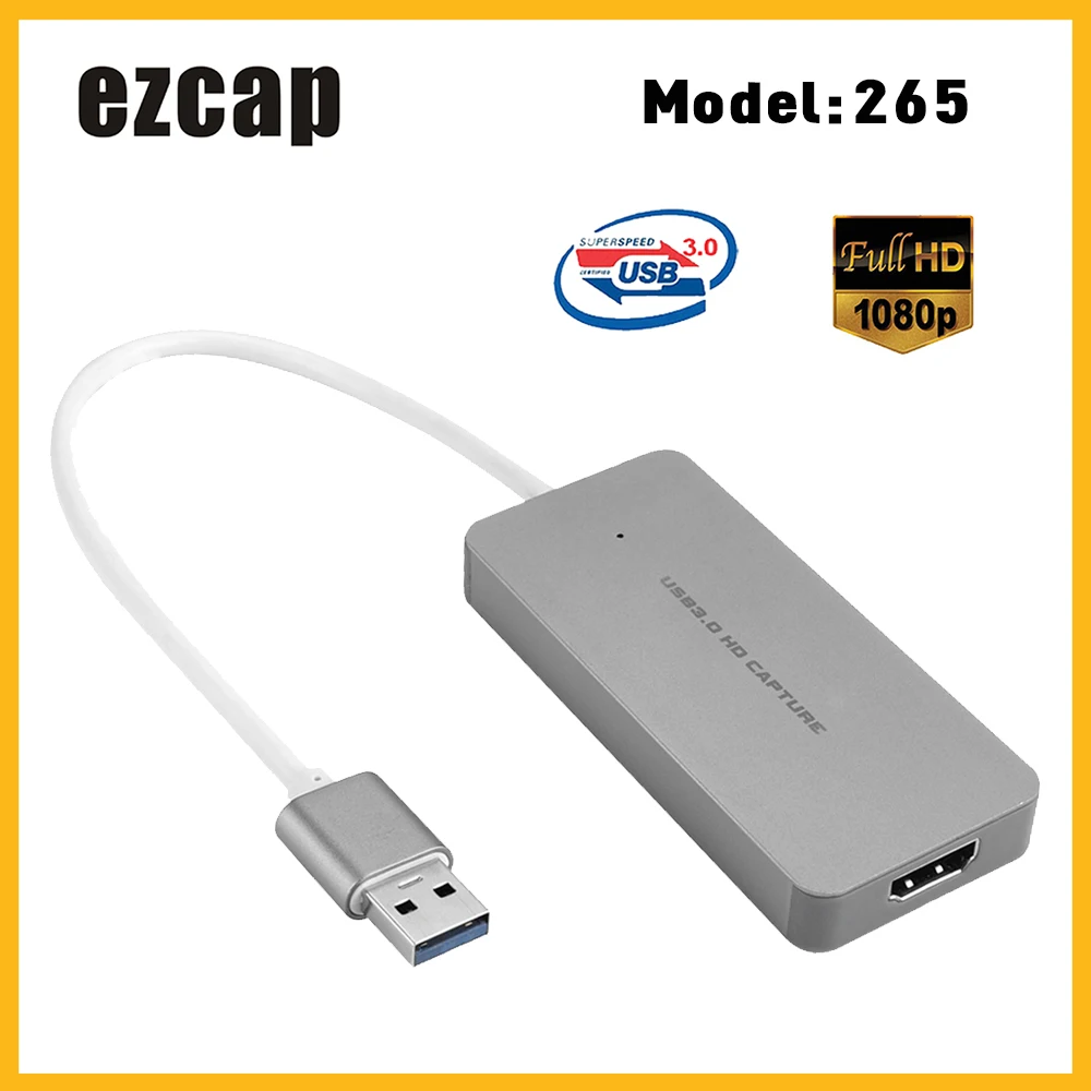 Ezcap USB 3.0 HD Capture Card Device Video Game Recorder 1080P Live Sreaming Converter Plug and Play for XBOX One PS3 PS4 WII U