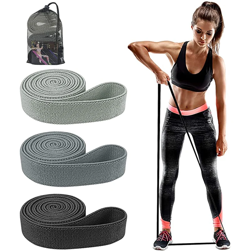 3pcs Long Resistance Bands Set Yoga Booty Hip Workout Loop Fitness Pull Up Assist Elastic Bands Gym Training Exercis Equipmet