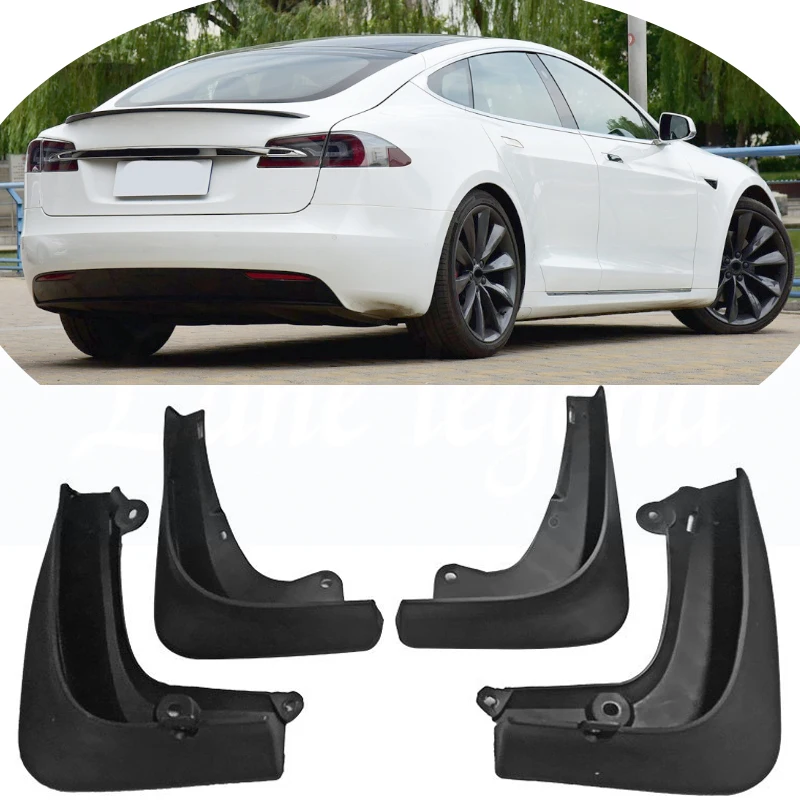 Premium Racing Mud Flaps For Tesla Model S 2012 - 2019 Mudflaps Splash Guards Mud Flap Mudguards Fender Front Rear