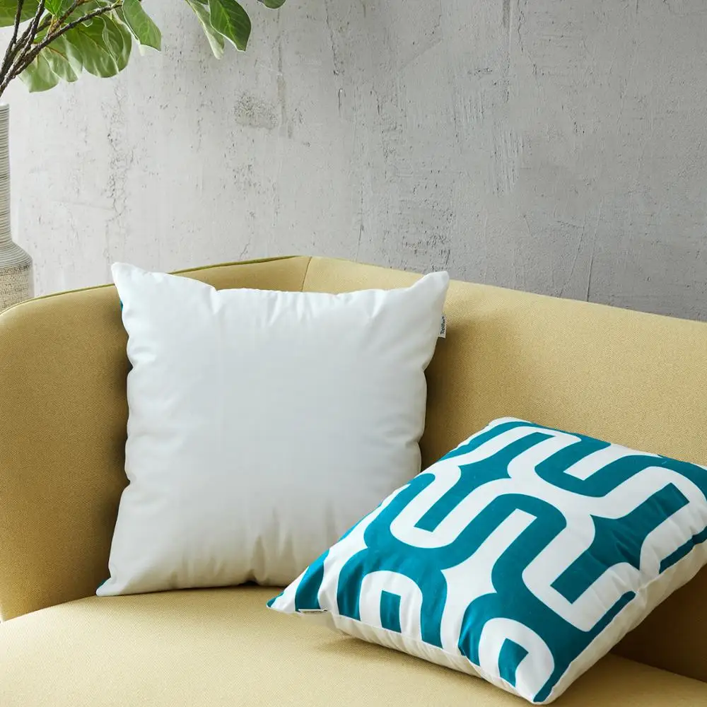 Topfinel Geometric Printed Pillow Cover Teal Decorative pillows Throw Pillows Cases Cushion Cover For Sofa Seat Chair Microfiber