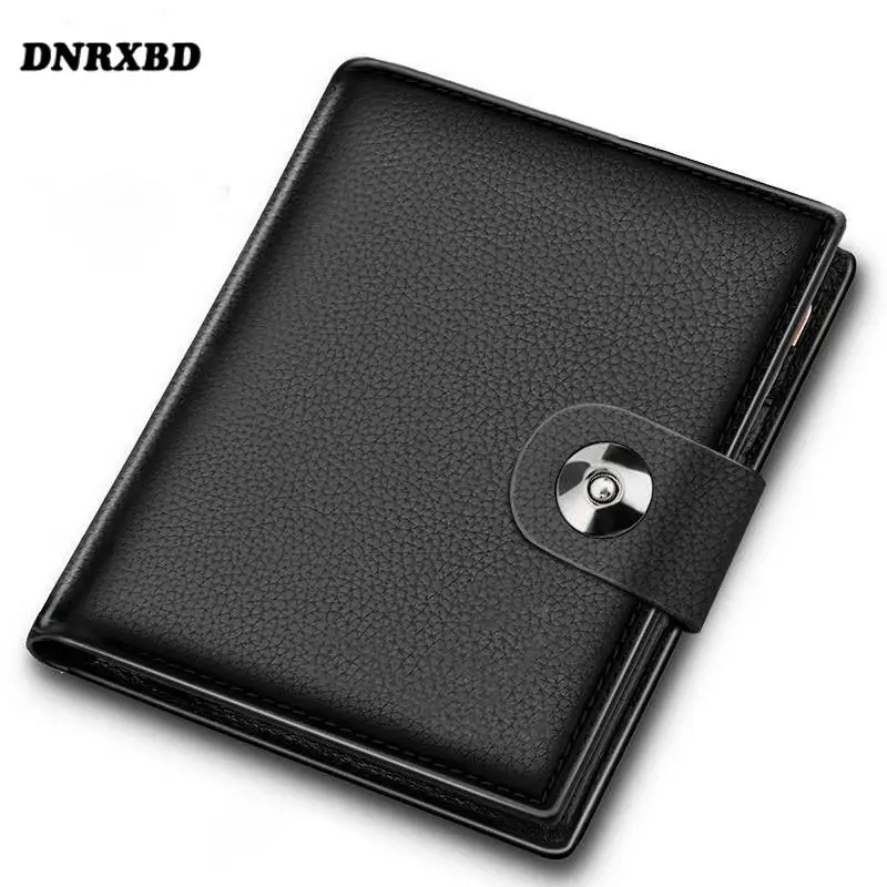 

Fashion Men's Wallet hasp Small Money Bag Business Short Wallet Multi-card Soft Leather Purse Coin Bag porte feuille hommes