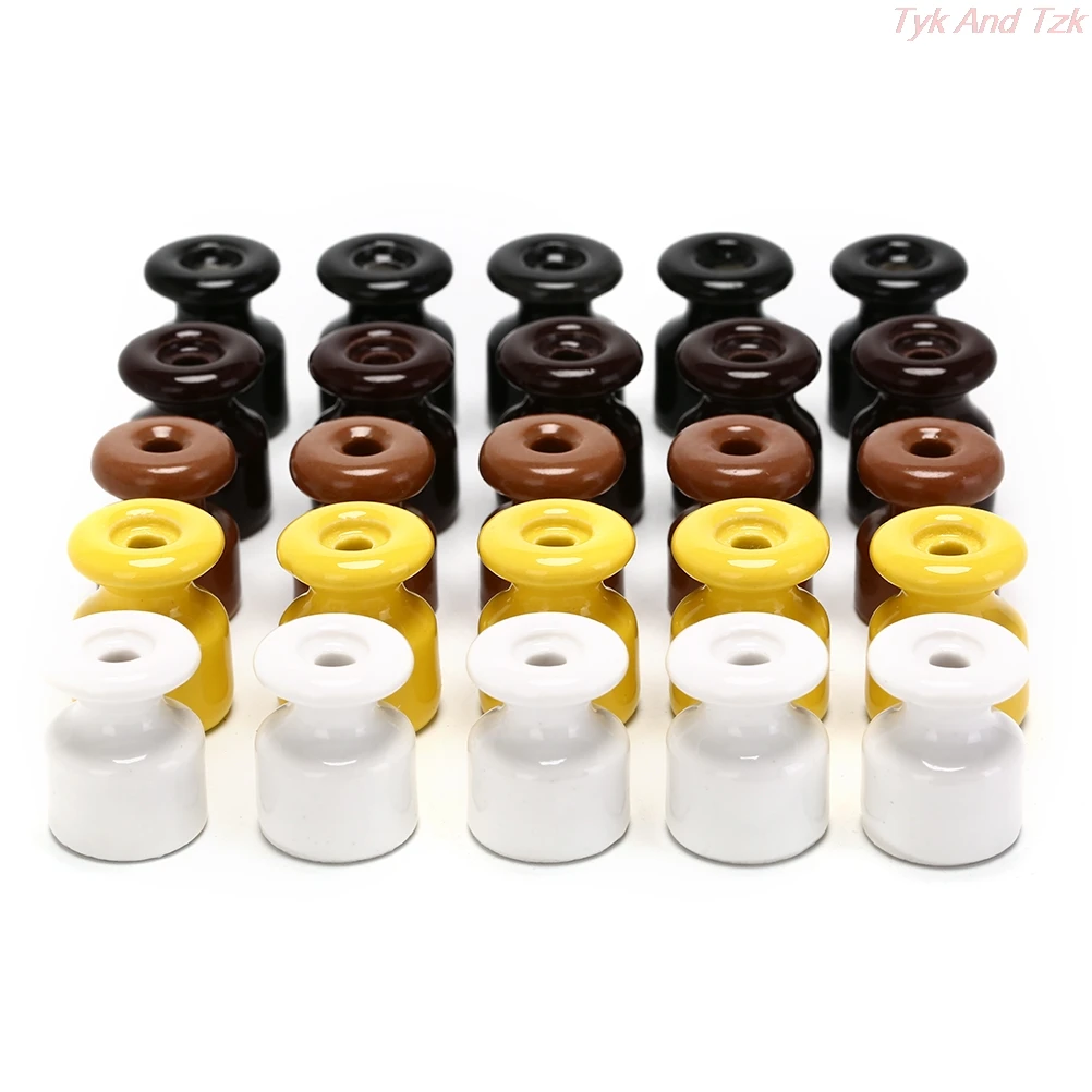 5 pieces Porcelain Insulator for Wall Wiring Ceramic Insulators High Frequency Electric Porcelain Ceramic Insulator new