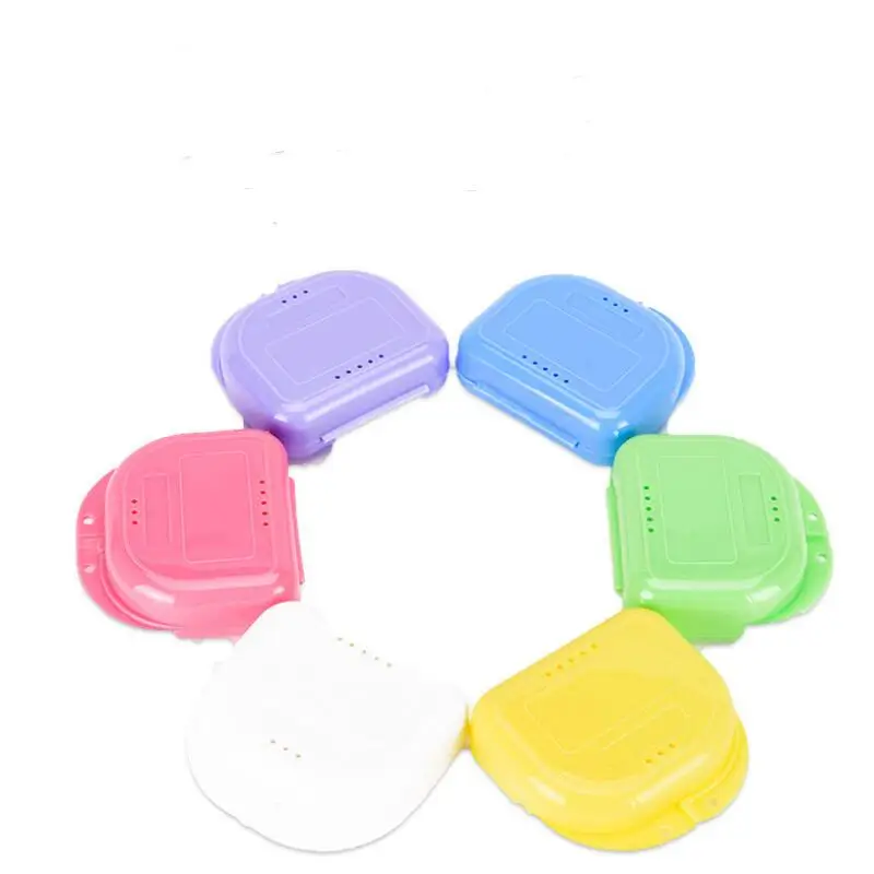 New Dental Supply Plastic Denture Box Container Orthodontic Retainer False Teeth Protective Dental Case LX8515