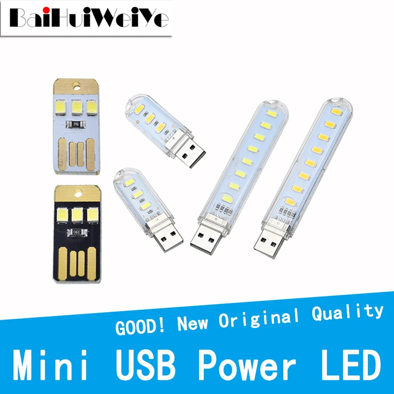 

Миниатюрная Светодиодная настольная лампа с USB, 5 шт., портативный ночсветильник для портативного зарядного устройства, ПК, ноутбука, чтения, светильник с теплым белым светом, лампа для кемпинга