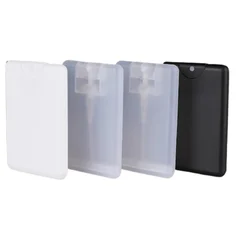 2pcs   20ml  White Clear Black Empty Plastic PP Pocket Perfume Bottle  20CC Credit Card Mist Sprayer Fragrance Atomizer