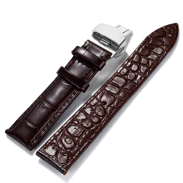 Watchband 18mm 19mm 20mm 21mm 22mm 24mm Calf Genuine Leather Watch Band Alligator Grain Watch Strap for Tissot Seiko