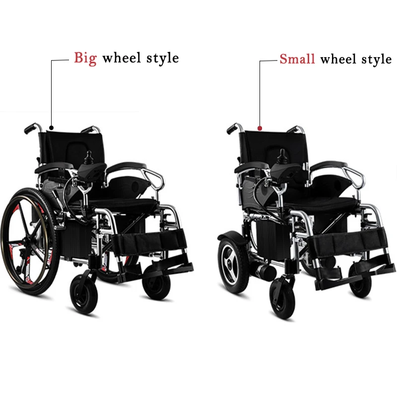 New Design Lightweight Mobility Electric Power Wheelchair Rear Control Remote Portable Folding For Old Elderly Patient Disabled