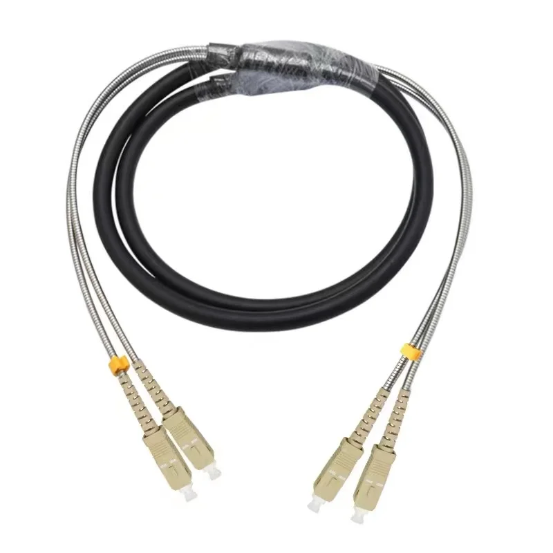 Cable de conexión de fibra óptica para exteriores, cable de fibra óptica 2C, 4C, 200mtr, SM, OM3, OM4, OM2, LC, SC, FC, ST, 2 núcleos, 2 fibras, monomodo, FTTH, jumper, ELINK