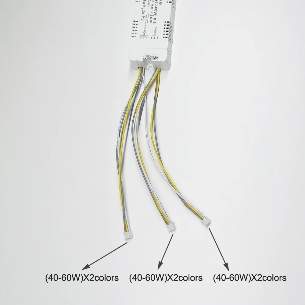 Imagem -06 - Grupos de Saída Cabo Led Transformador 4060w x6 Controle Remoto Paleta Controle App Regulável & Cor Mutável Lustre Driver 3