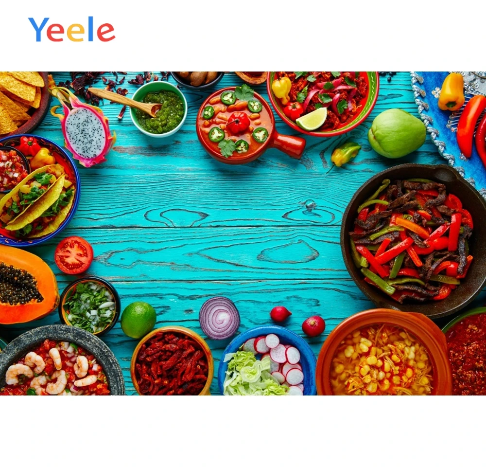 Yeele Photocall Wooden Boards Vegetables Kitchen Food Fruit Meal Photography Backdrops Photographic Backgrounds For Photo Studio