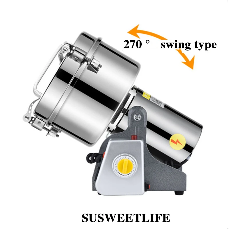 2500 جرام الطب المنزلي كسارة الدقيق مطحنة الطعام الجاف مطحنة ماكينة الطحن Gristmill الحبوب القهوة الأطعمة الجافة الأخرى المنزلية