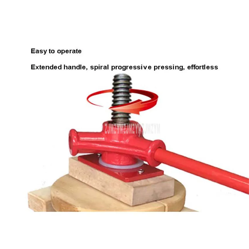 6L Handpresse Saft Maschine Hause Apple Pressen Entsafter DIY Trauben Wein maker Saft Rückstände Trennung Für Honig/Obst /gemüse