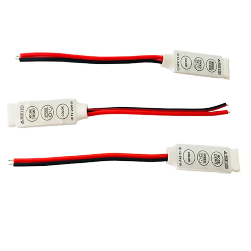 DC 12V-24V 12A 3Keys LED Rgb Mini Driver  Controller Dimmer For Rgb 5050/3528/2835/5730/5630/3014 SMD LED Room Strip Lights